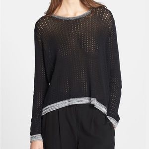 Rag & Bone Ariana Open Stitch Split Back Sweater